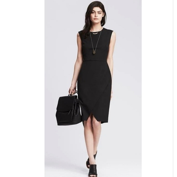 Banana Republic Dresses & Skirts - NWT BANANA REPUBLIC SLOAN SL Envelope Midi Dress, 10, Black, NWT